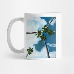 Palm Trees in the Sky Gouache Painting Mug